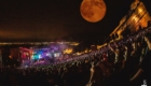 Nighttime concert at Red Rocks Amphitheater in CO