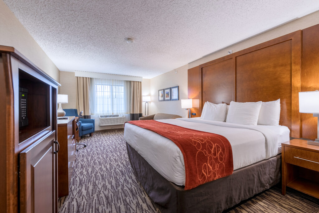 Interior of King economy room at Comfort Suites Golden West