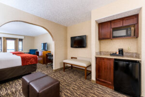 Two queen bed economy room at Comfort Suites Golden West